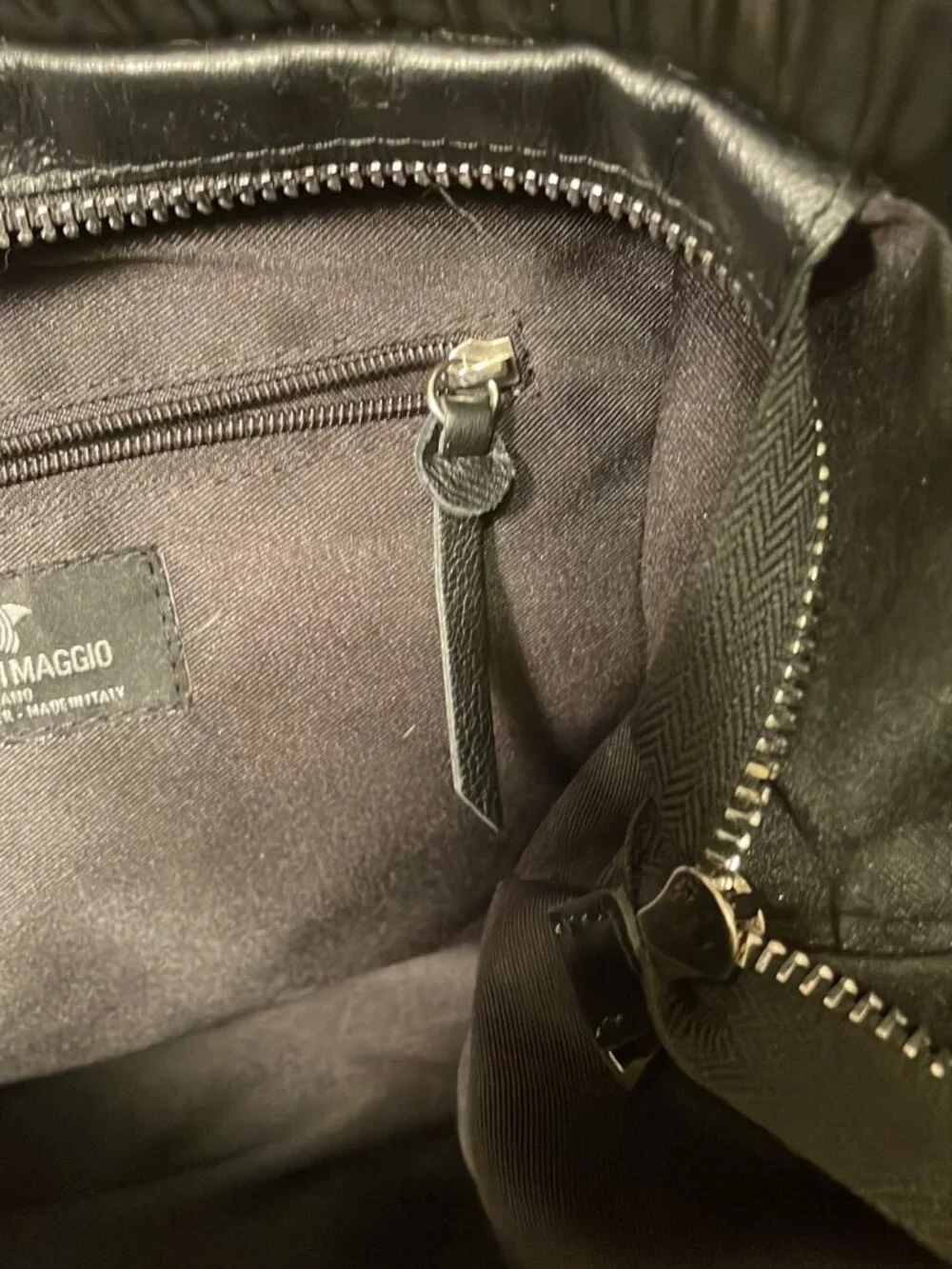 Laura DiMaggio, large satchel, imported, soft, genuine, leather, and dust bag